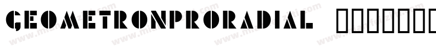 GeometronProRadial 500字体转换